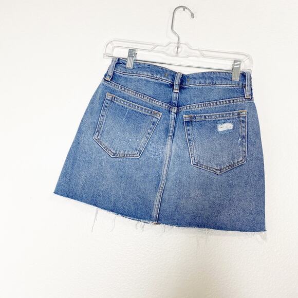 Free People we the free distressed denim mini skirt size 25 - Picture 7 of 9